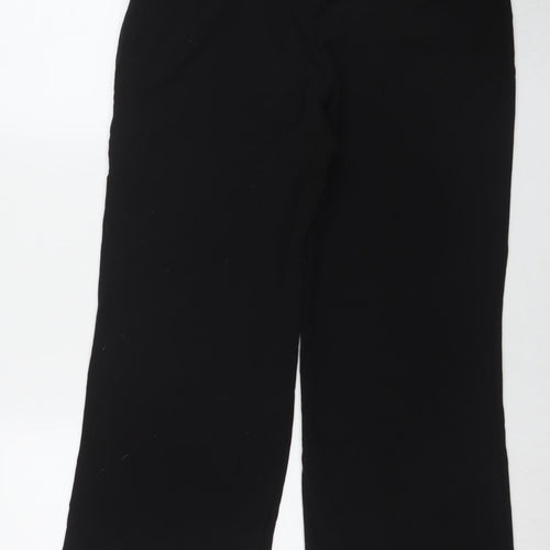 Debenhams Womens Black Polyester Trousers Size 12 L27 in Regular Button