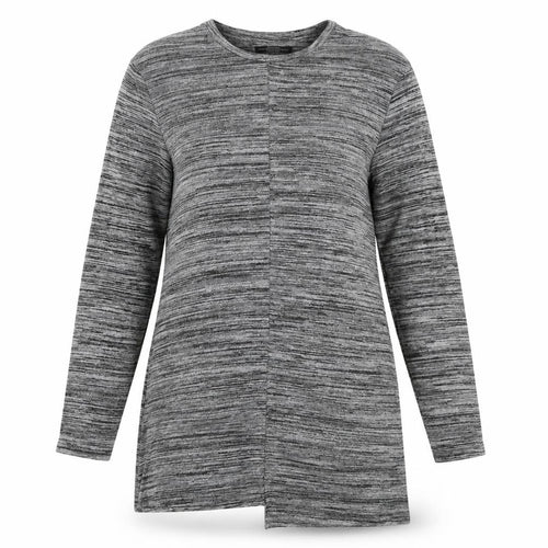 Bershka Womens Grey Round Neck Viscose Tunic Jumper Size M