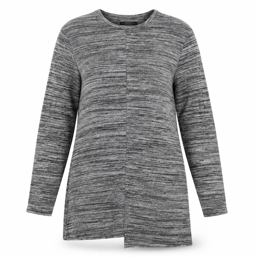 Bershka Womens Grey Round Neck Viscose Tunic Jumper Size M