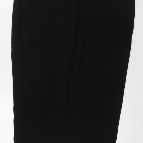 Autograph Womens Black Polyester Trousers Size 14 L27 in Regular Zip