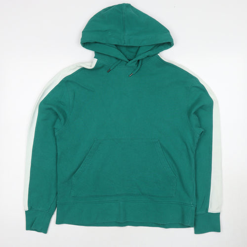 Topman Mens Green Cotton Pullover Hoodie Size XS
