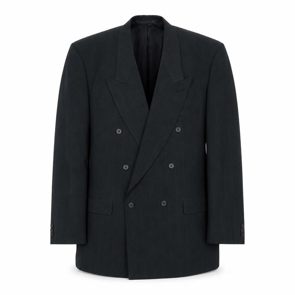 Front view of Burton men’s grey polyester jacket suit jacket, size 44, regular