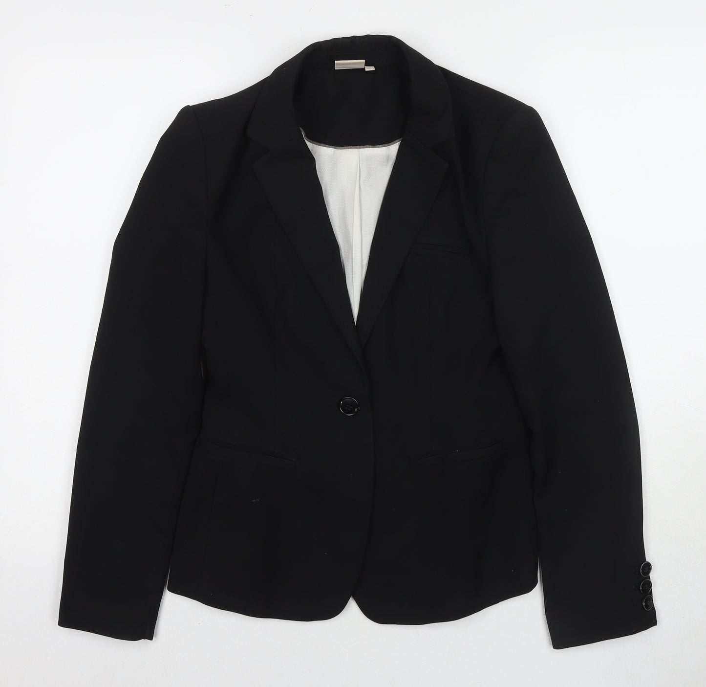 NEXT Womens Black Jacket Blazer Size 8 Button