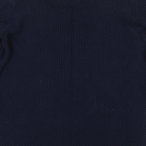 Oasis Womens Blue Round Neck Cotton Pullover Jumper Size S