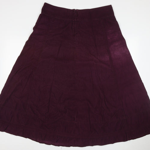 Cherokee Womens Purple Cotton Maxi Skirt Size 14 Zip