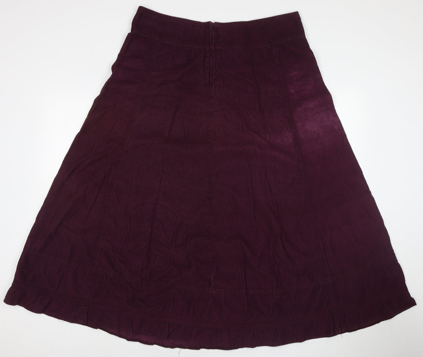 Cherokee Womens Purple Cotton Maxi Skirt Size 14 Zip