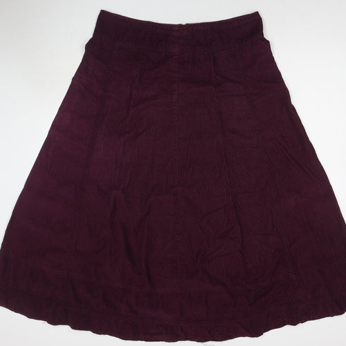 Cherokee Womens Purple Cotton Maxi Skirt Size 14 Zip