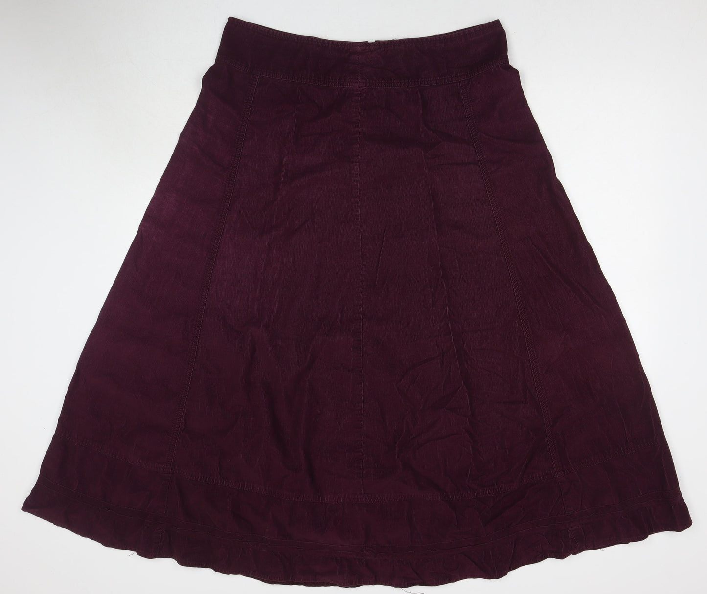 Cherokee Womens Purple Cotton Maxi Skirt Size 14 Zip