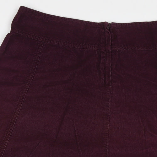 Cherokee Womens Purple Cotton Maxi Skirt Size 14 Zip