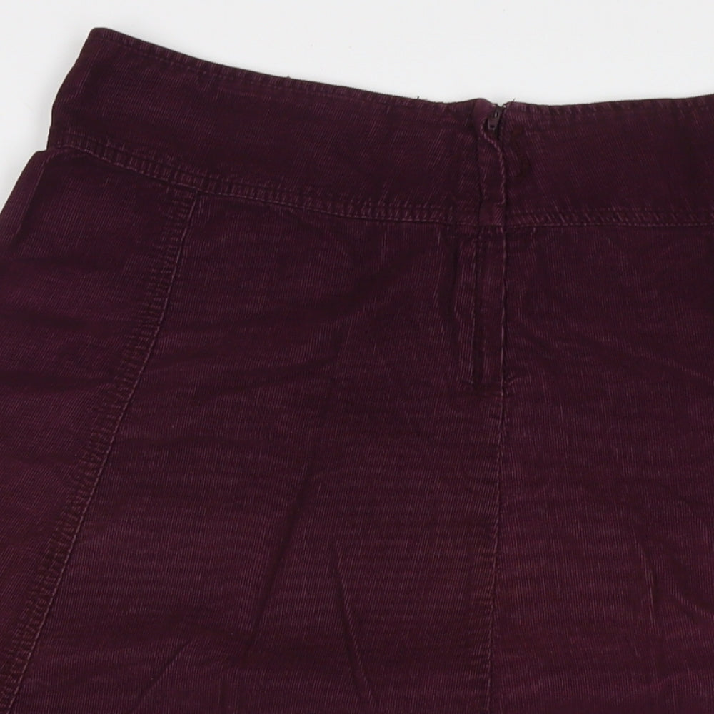 Cherokee Womens Purple Cotton Maxi Skirt Size 14 Zip
