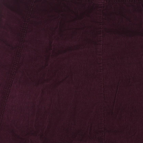 Cherokee Womens Purple Cotton Maxi Skirt Size 14 Zip