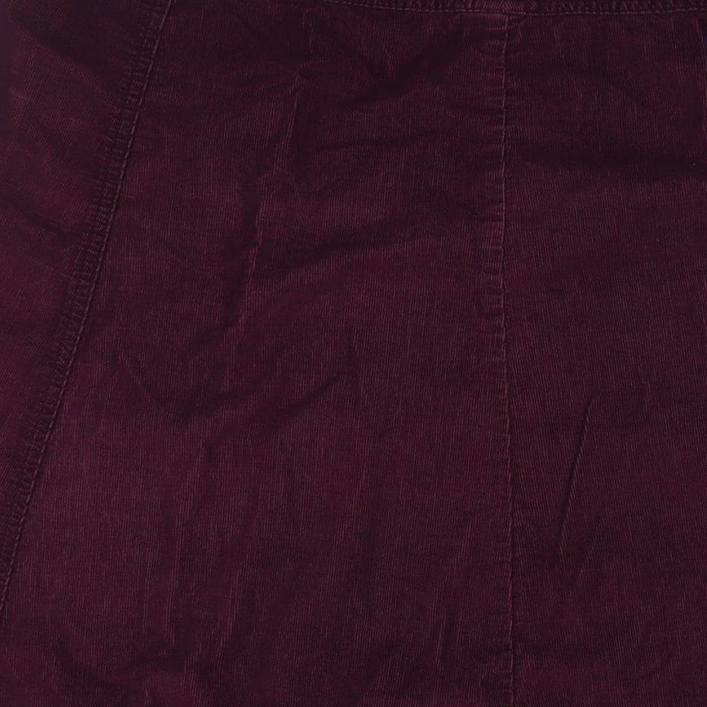 Cherokee Womens Purple Cotton Maxi Skirt Size 14 Zip