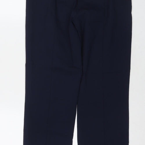 Gallery Womens Blue Viscose Trousers Size 14 L27.5 in Regular