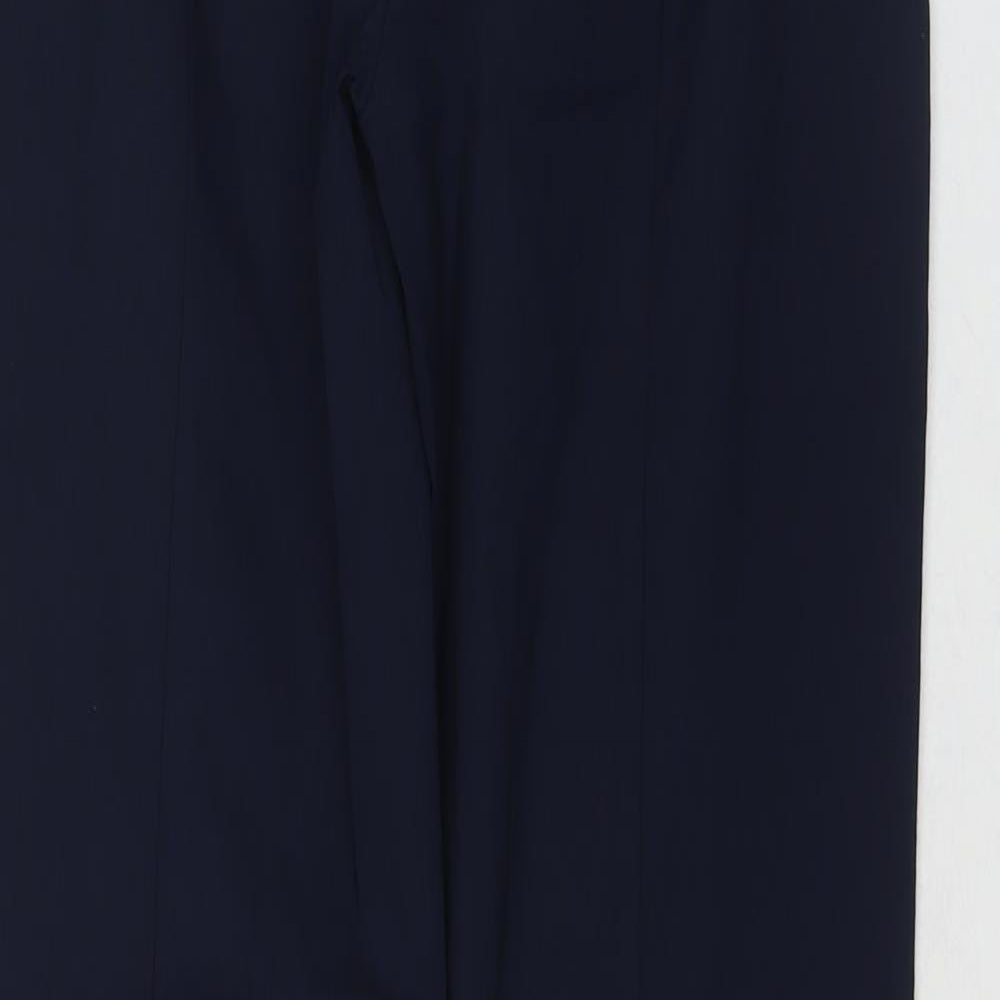 Gallery Womens Blue Viscose Trousers Size 14 L27.5 in Regular
