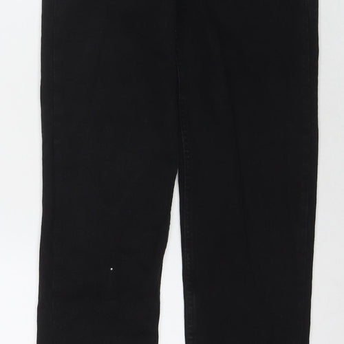 Bershka Womens Black Cotton Skinny Jeans Size 8 L28 in Regular Zip
