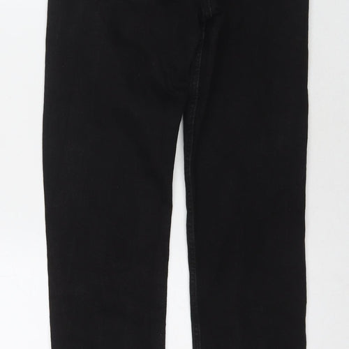 Bershka Womens Black Cotton Skinny Jeans Size 8 L28 in Regular Zip