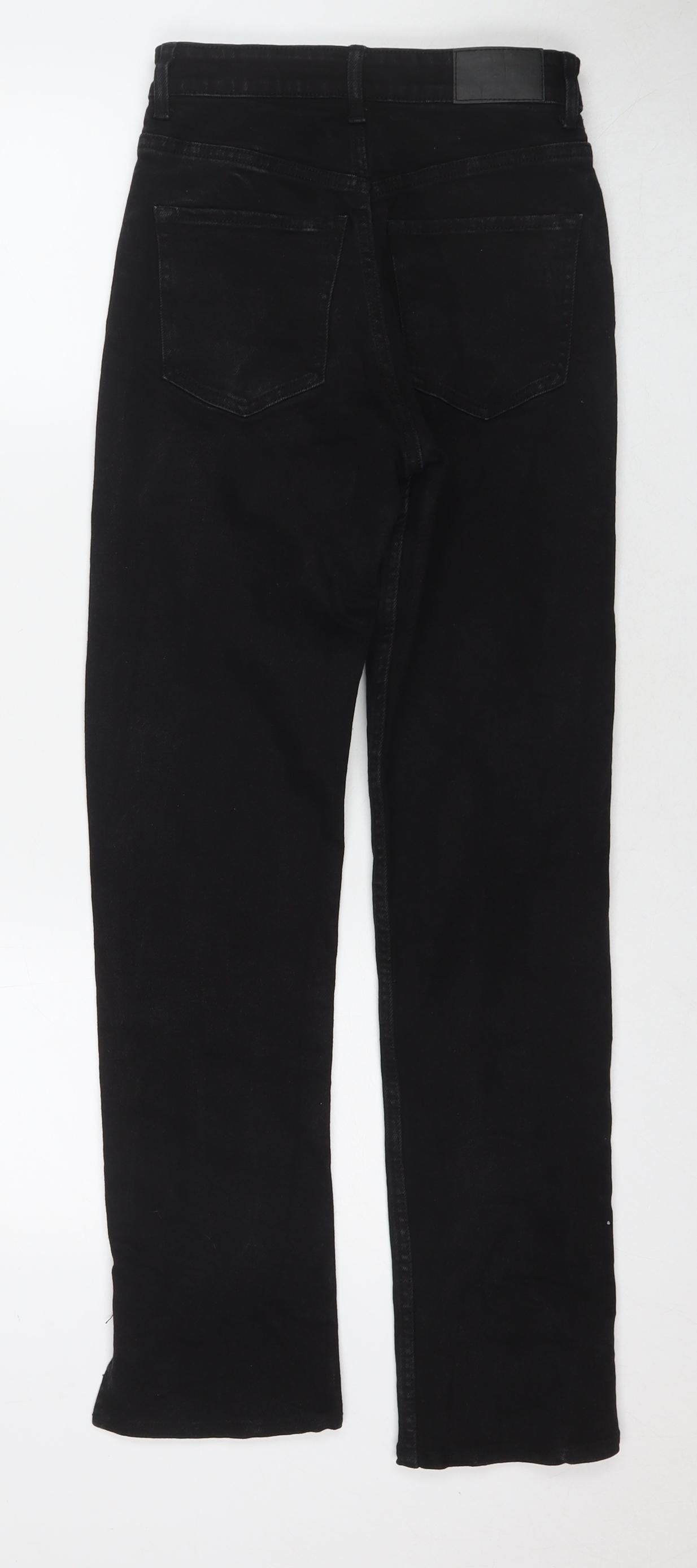 Bershka Womens Black Cotton Skinny Jeans Size 8 L28 in Regular Zip