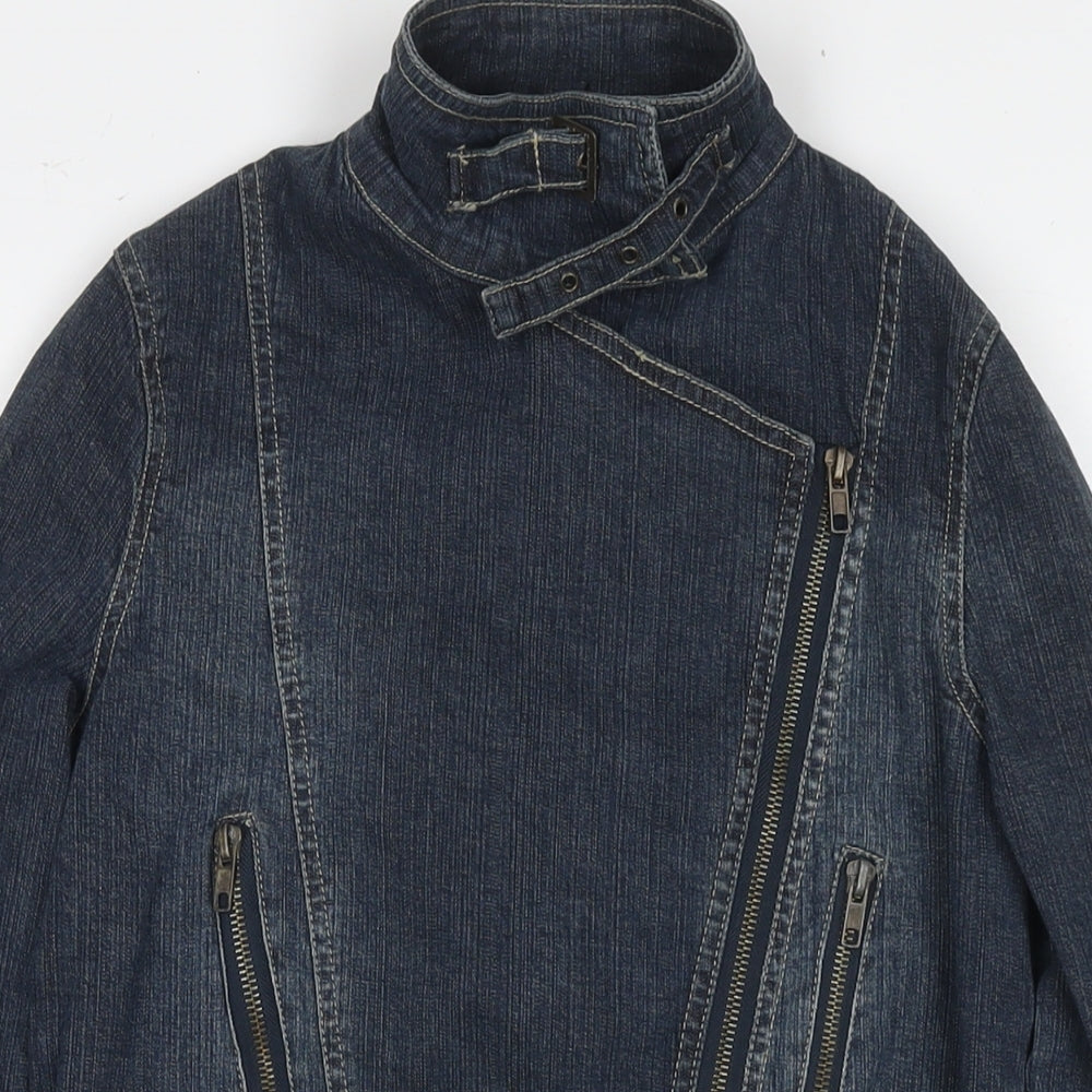 Sisters Womens Blue Jacket Size XS Zip