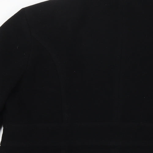 Marks and Spencer Womens Black Pea Coat Coat Size 14 Button