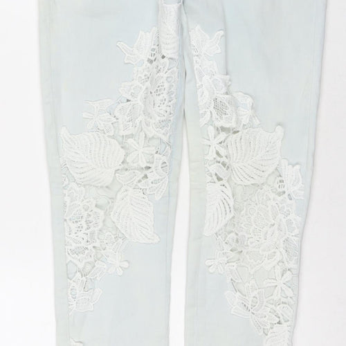 Moon Girl Jeans Womens Blue Cotton Skinny Jeans Size 29 in L30 in Regular Zip