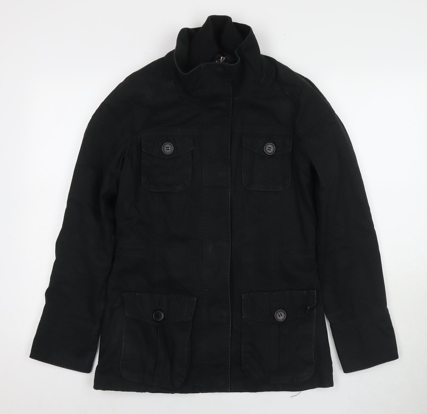 Cherokee Womens Black Parka Jacket Size 8 Zip