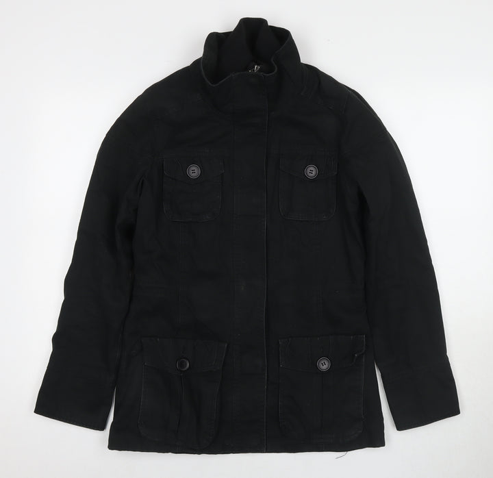 Cherokee Womens Black Parka Jacket Size 8 Zip