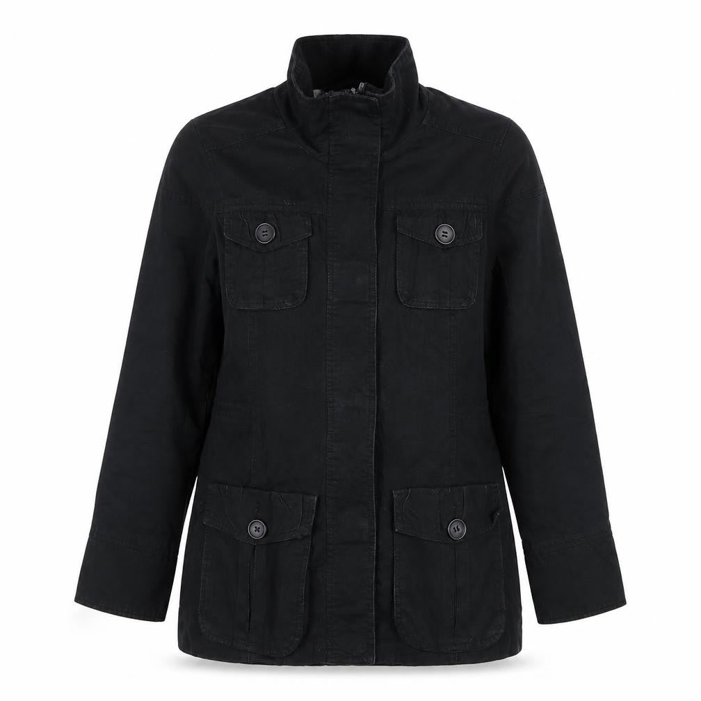 Cherokee Womens Black Parka Jacket Size 8 Zip