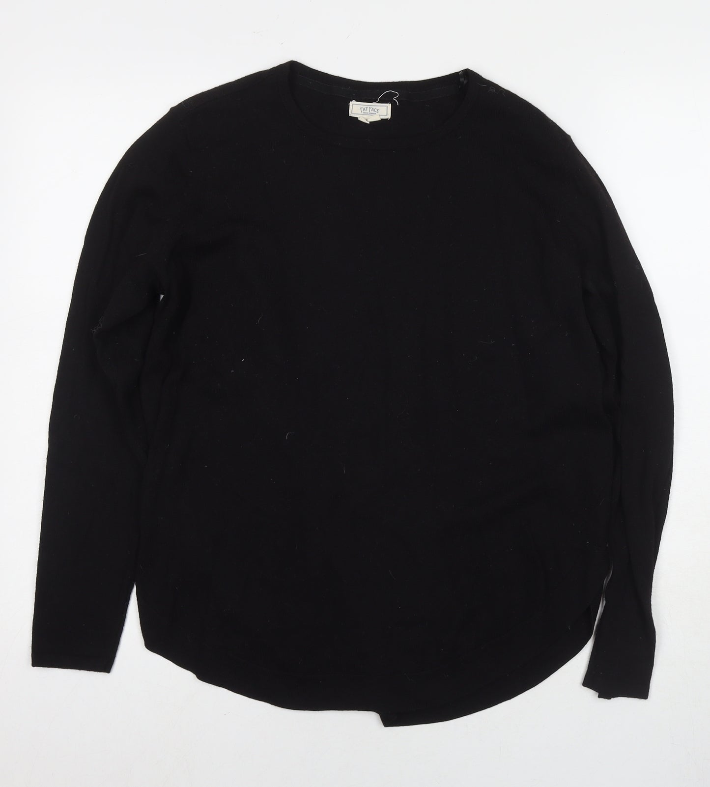 Fat Face Womens Black Roll Neck Polyester Pullover Jumper Size 14