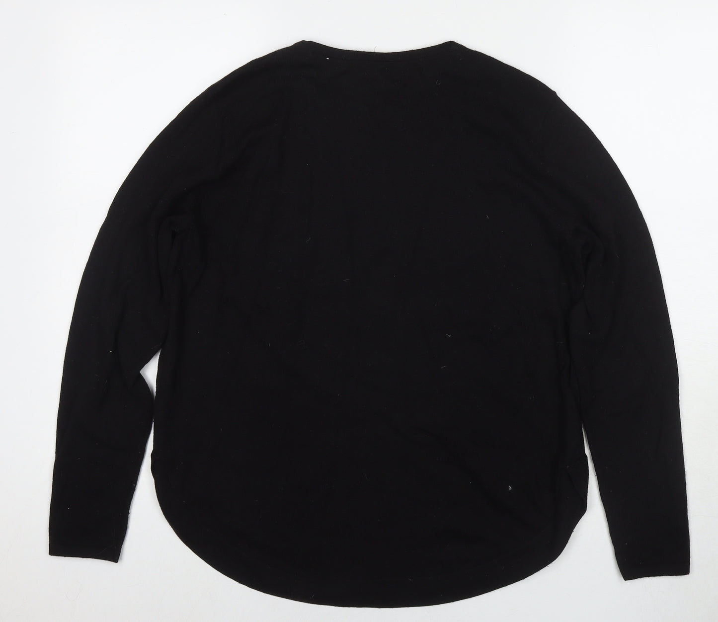 Fat Face Womens Black Roll Neck Polyester Pullover Jumper Size 14