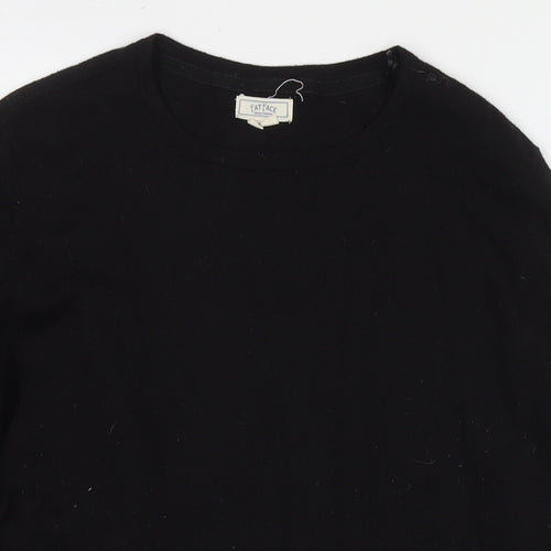 Fat Face Womens Black Roll Neck Polyester Pullover Jumper Size 14