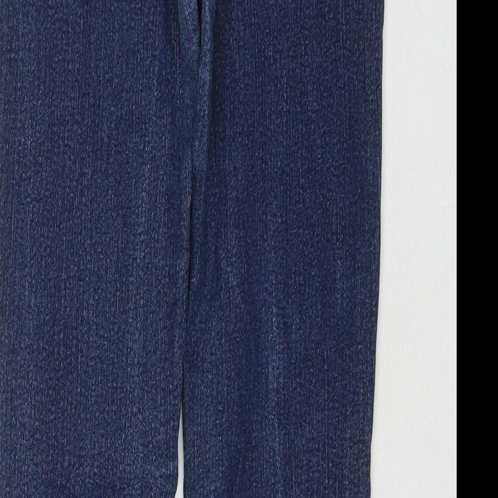 Denim & Co. Womens Blue Cotton Bootcut Jeans Size 10 L27 in Regular Zip