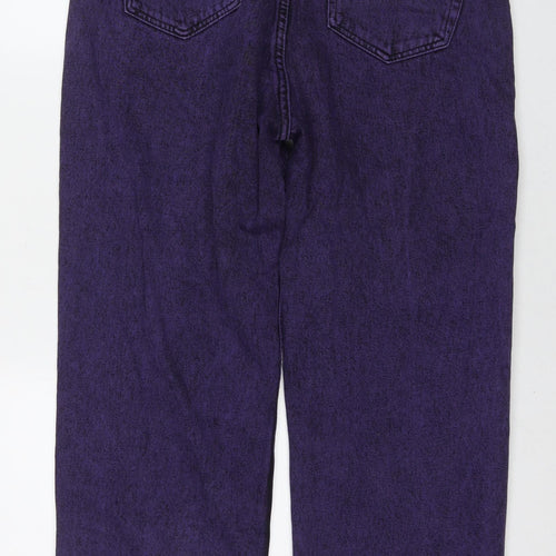 H&M Mens Purple Cotton Straight Jeans Size 31 in L32 in Regular Zip