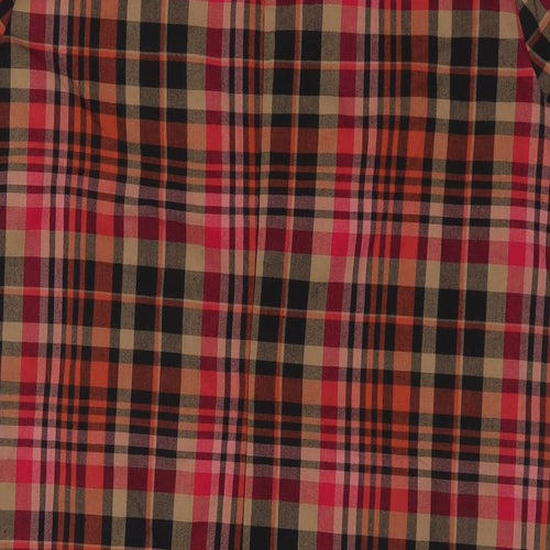 NEXT Womens Multicoloured Check Viscose A-Line Size 14 Round Neck Zip