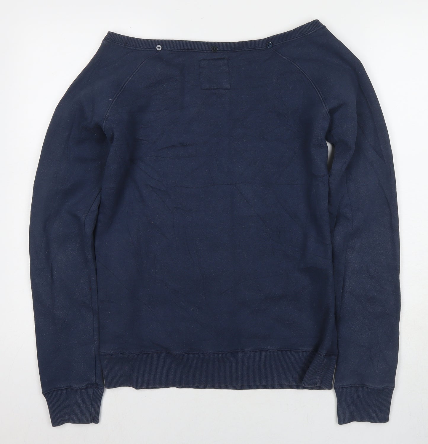 River Island Womens Blue Cotton Pullover Sweatshirt Size 10 Pullover