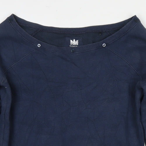 River Island Womens Blue Cotton Pullover Sweatshirt Size 10 Pullover