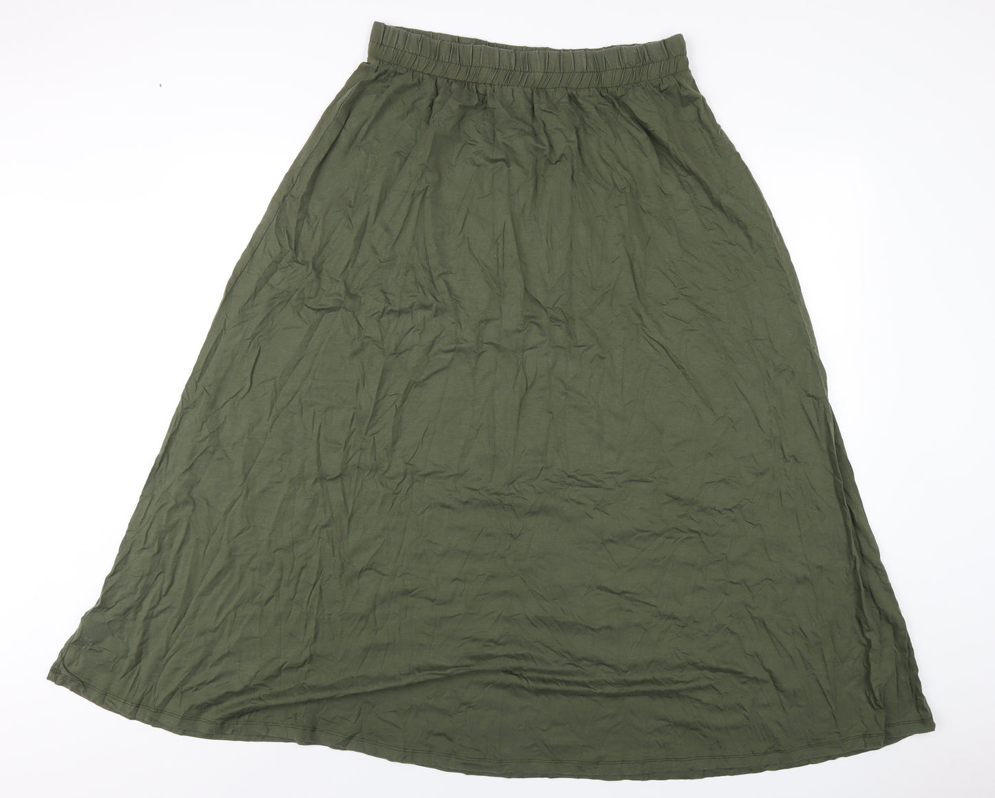 Marks and Spencer Womens Green Lyocell A-Line Skirt Size 14
