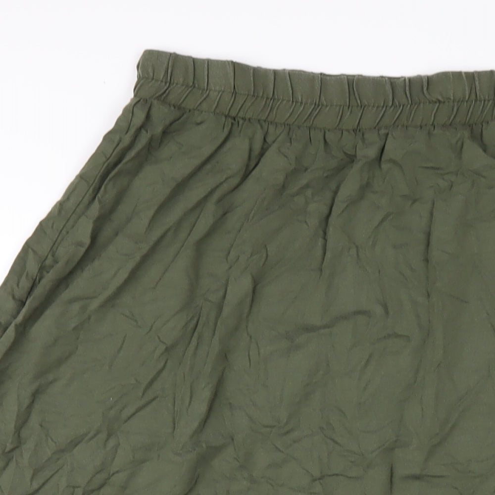 Marks and Spencer Womens Green Lyocell A-Line Skirt Size 14