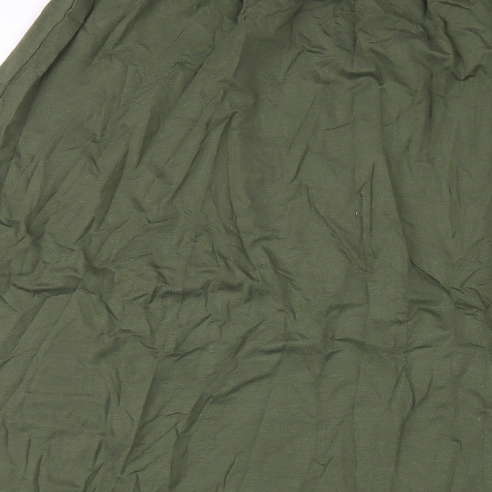Marks and Spencer Womens Green Lyocell A-Line Skirt Size 14
