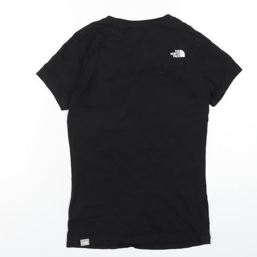The North Face Womens Black Cotton Basic T-Shirt Size S Round Neck