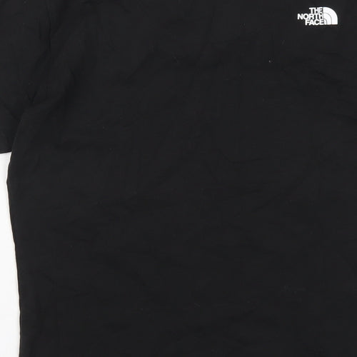 The North Face Womens Black Cotton Basic T-Shirt Size S Round Neck