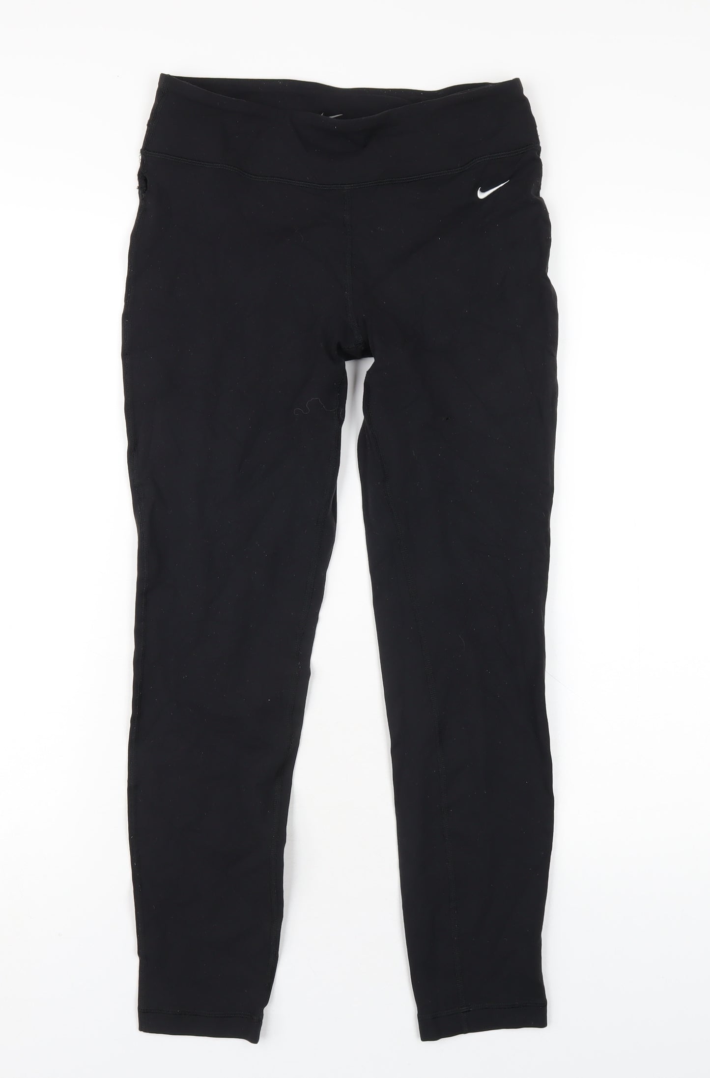 Nike Womens Black Nylon Capri Leggings Size M L27 in Regular Pullover