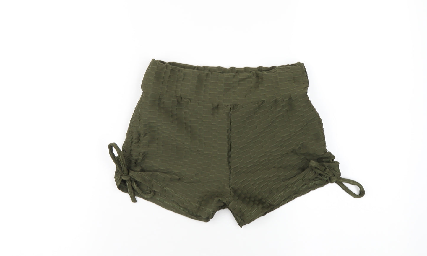 Originals Womens Green Polyester Hot Pants Shorts Size L L3 in Regular