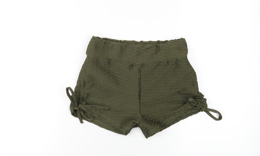 Originals Womens Green Polyester Hot Pants Shorts Size L L3 in Regular