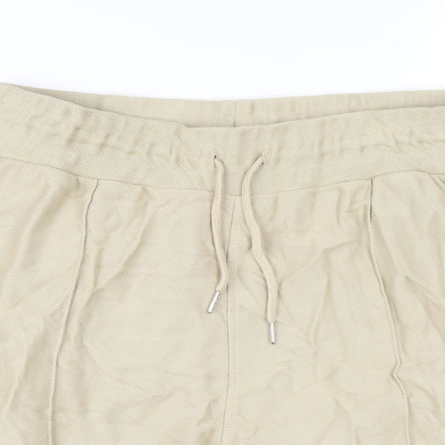 Kin Mens Beige Cotton Bermuda Shorts Size M L9 in Regular Drawstring