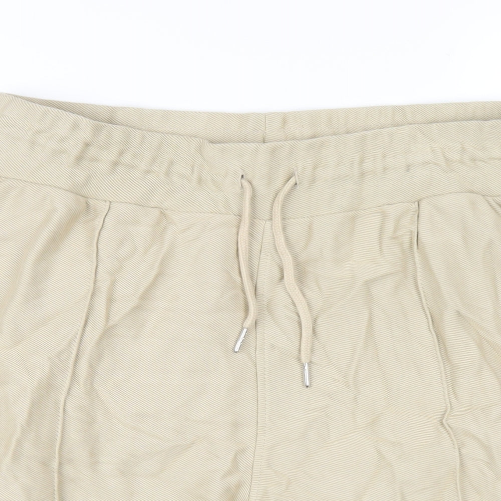 Kin Mens Beige Cotton Bermuda Shorts Size M L9 in Regular Drawstring