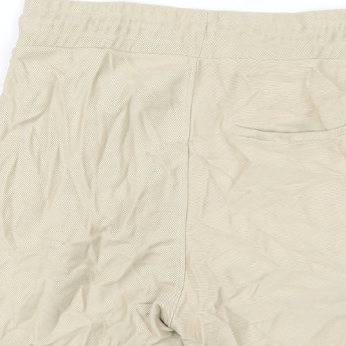 Kin Mens Beige Cotton Bermuda Shorts Size M L9 in Regular Drawstring