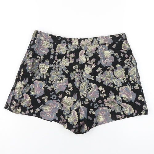 Miss Selfridge Womens Multicoloured Floral Polyester Skort Skirt Size 10 Zip