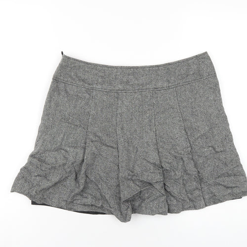 Esprit Womens Grey Wool A-Line Skirt Size 10 Zip