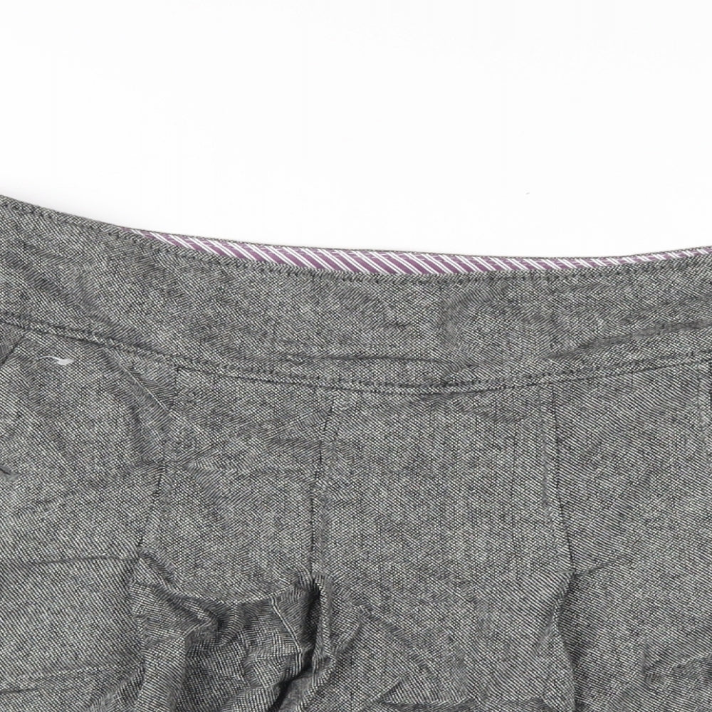 Esprit Womens Grey Wool A-Line Skirt Size 10 Zip