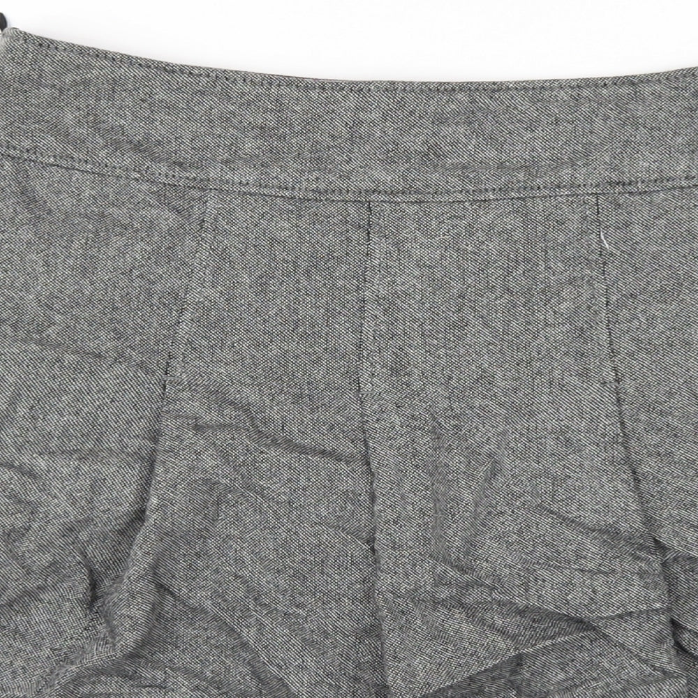 Esprit Womens Grey Wool A-Line Skirt Size 10 Zip